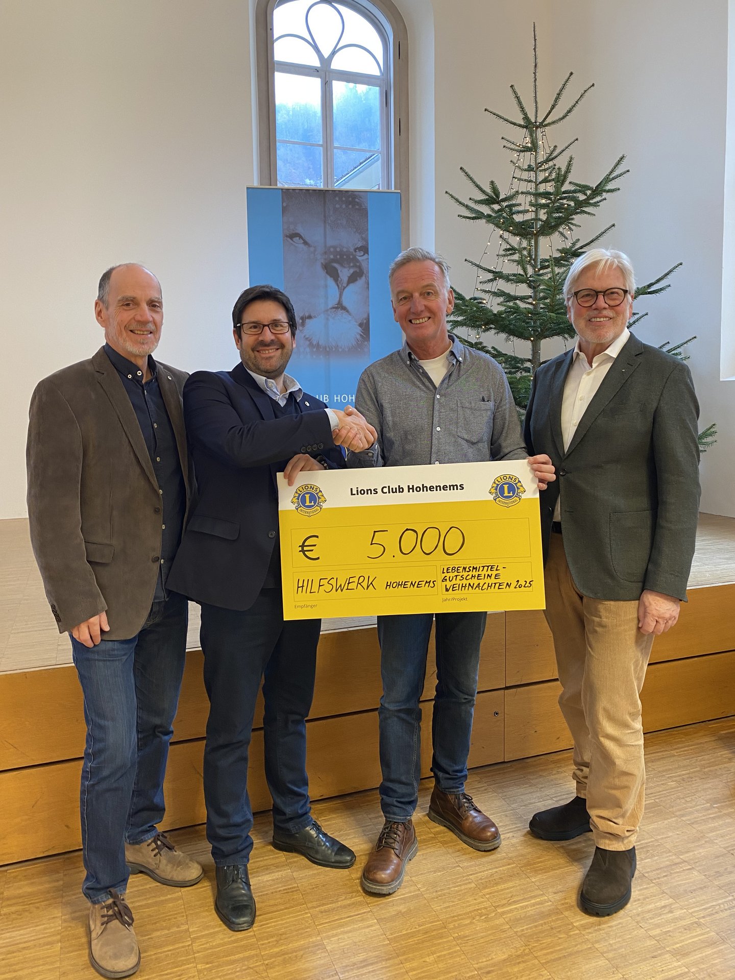 vlnr. Wolfgang Brändle, Markus Pferscher, Cristof Jagg, Hans-Karl Walser